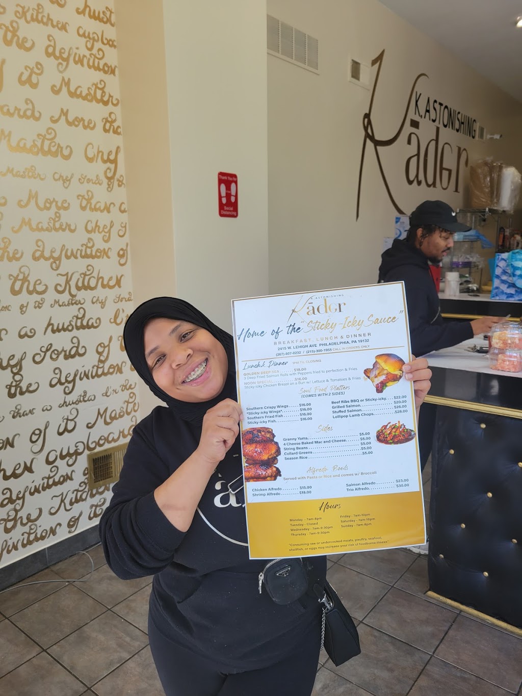 K. Astonishing Kader | restaurant | 2415 W Lehigh Ave, Philadelphia, PA 19132, USA | 2678070232 OR +1 267-807-0232