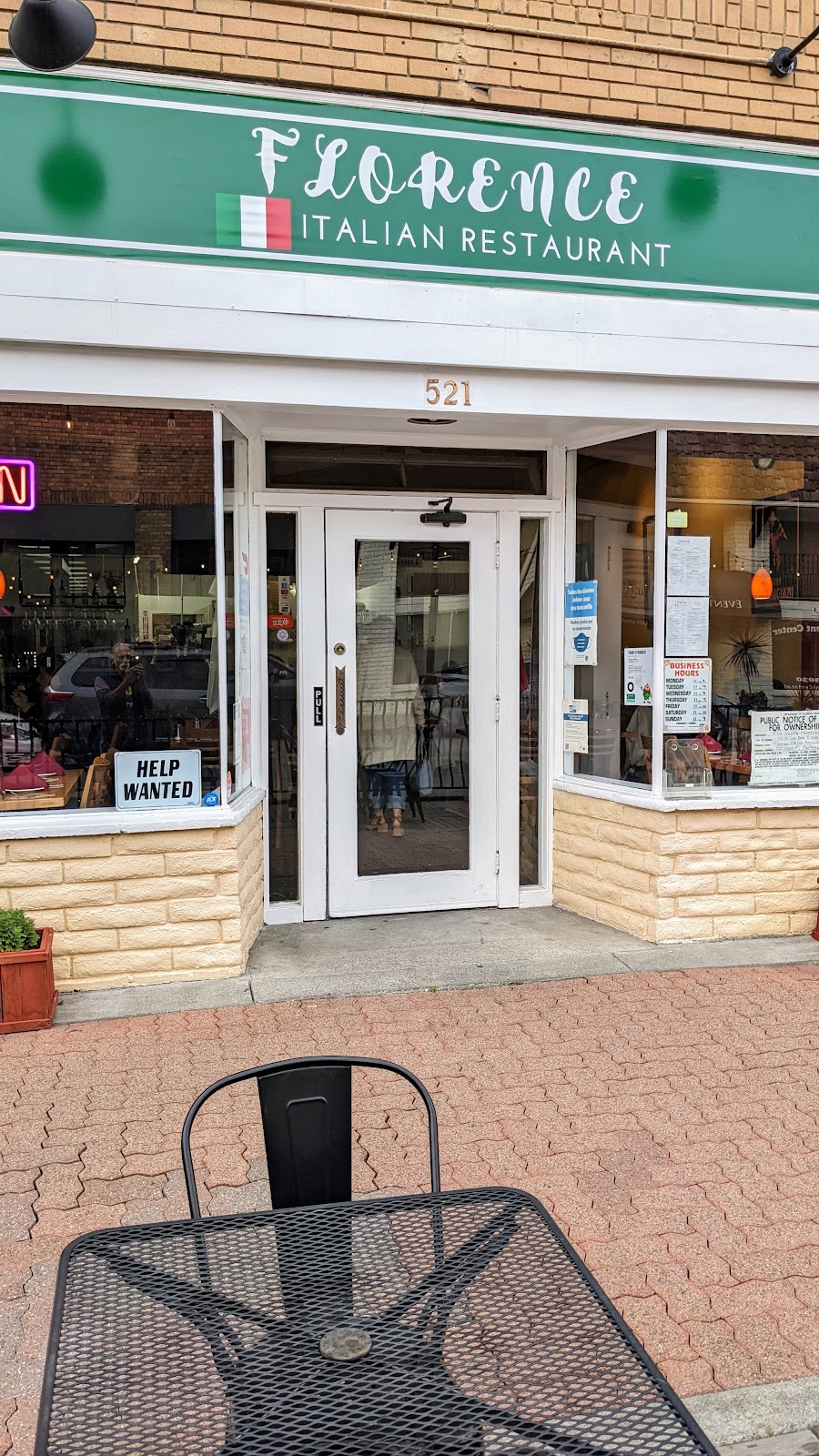 Florence Italian Restaurant | restaurant | 521 Main St, Martinez, CA 94553, USA | 9253875024 OR +1 925-387-5024