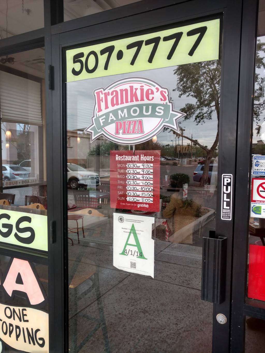 Frankies Famous Pizza | restaurant | 1561 N Cooper Rd #101, Gilbert, AZ 85233, USA | 4805077777 OR +1 480-507-7777