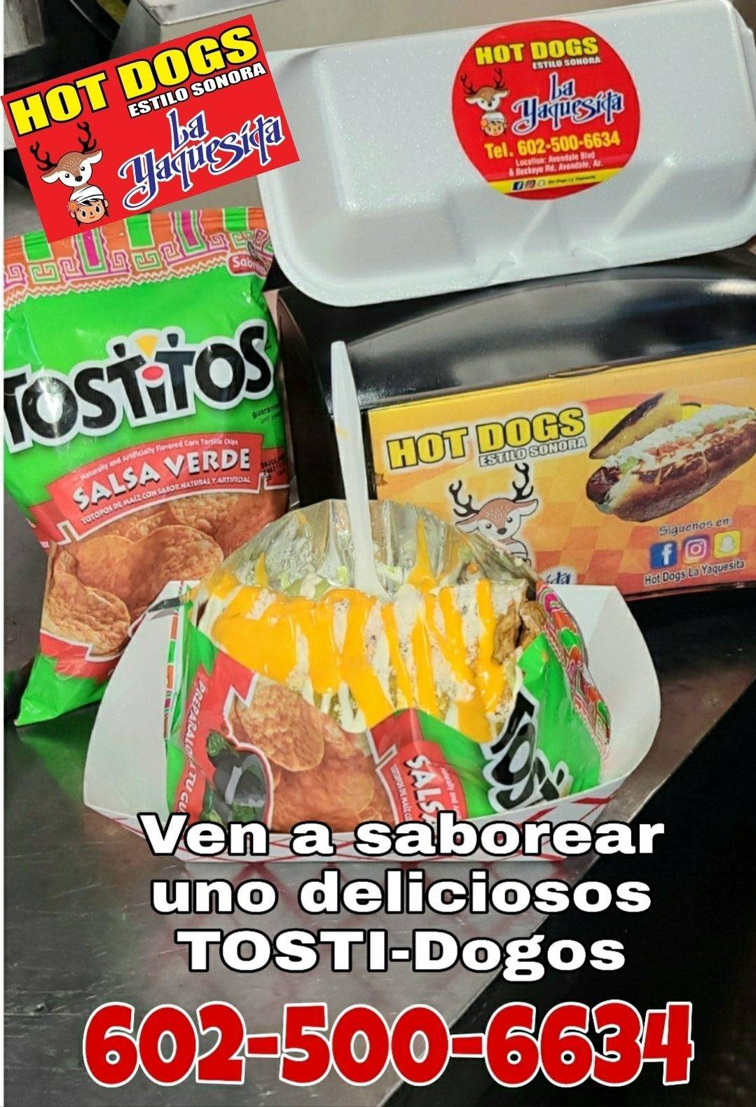 Hot Dogs La Yaquesita | restaurant | 11498 W Buckeye Rd, Avondale, AZ 85323, USA | 6025006634 OR +1 602-500-6634