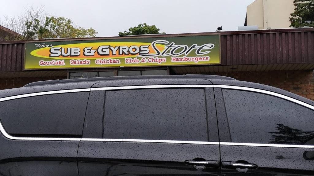 Tinas Sub & Gyros Store | meal takeaway | 11897 Tecumseh Rd E, Windsor, ON N8N 1L8, Canada | 5197359227 OR +1 519-735-9227