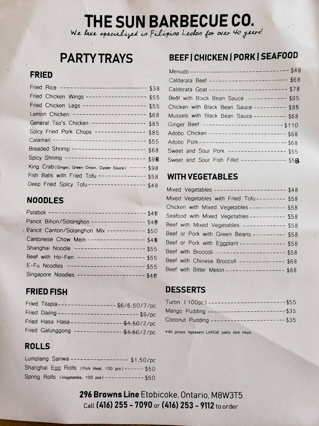 The Sun Barbecue Co. | restaurant | 296 Browns Line, Etobicoke, ON M8W 3T5, Canada | 4162539112 OR +1 416-253-9112