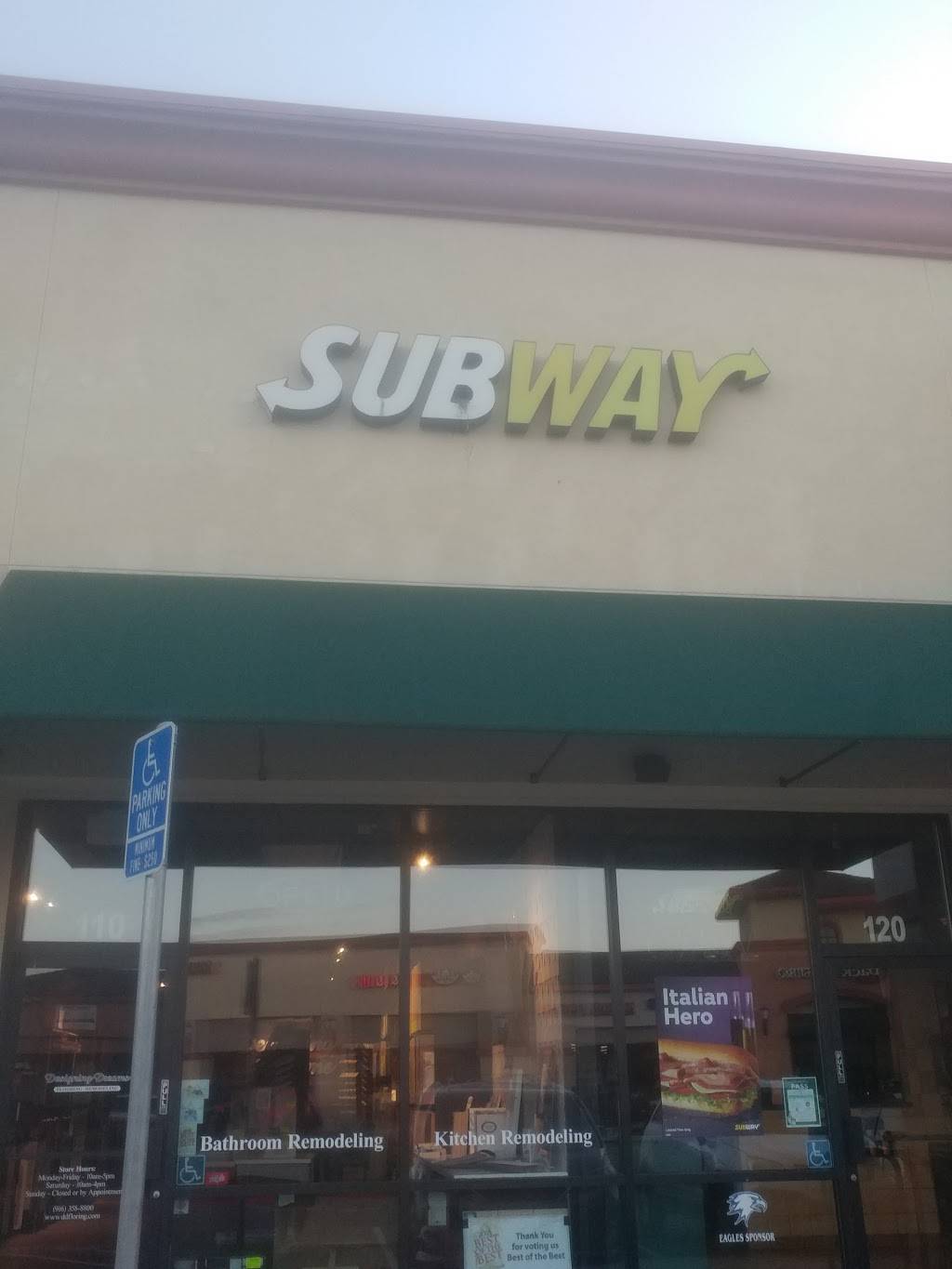 Subway | restaurant | 25065 Blue Ravine Rd Suite 120, Folsom, CA 95630, USA | 9169835502 OR +1 916-983-5502