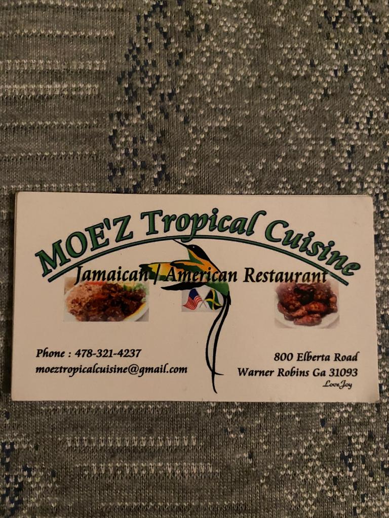 Moez Tropical Cuisine | restaurant | 800 Elberta Rd, Warner Robins, GA 31093, USA | 4783214237 OR +1 478-321-4237