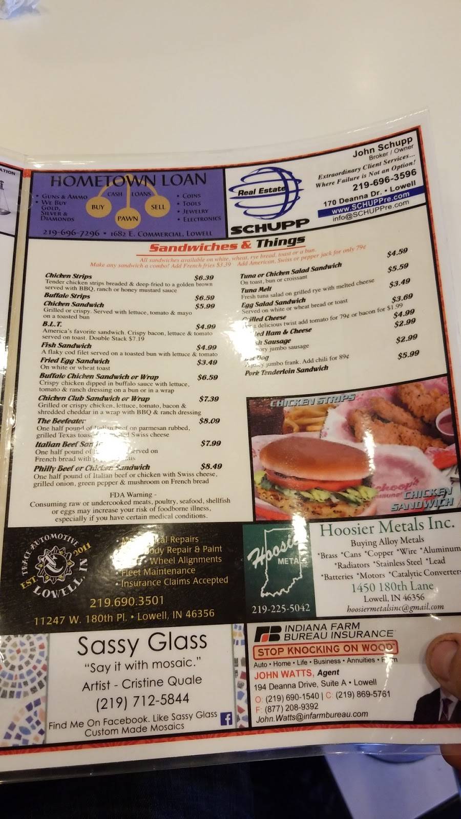 Schoops Hamburgers | restaurant | 151 Deanna Dr A, Lowell, IN 46356, USA | 2196968376 OR +1 219-696-8376