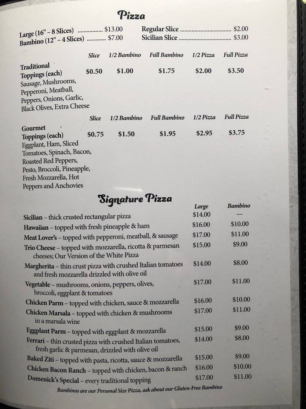 Domenicks Pizzeria & Trattoria | restaurant | 10 Ibm Rd, Poughkeepsie, NY 12601, USA | 8452401475 OR +1 845-240-1475