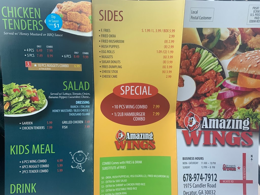 Amazing Wings | restaurant | 1975 Candler Rd, Decatur, GA 30032, USA | 6789747912 OR +1 678-974-7912