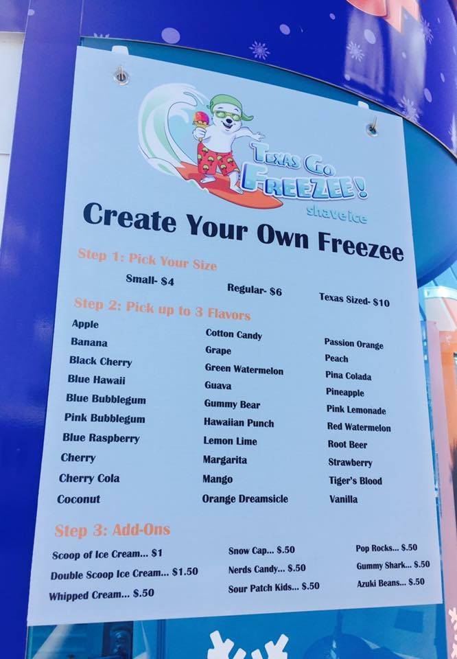 Texas Go Freezee - Hawaiian Shave Ice | restaurant | 5000 Burnet Rd, Austin, TX 78756, USA | 5125671045 OR +1 512-567-1045