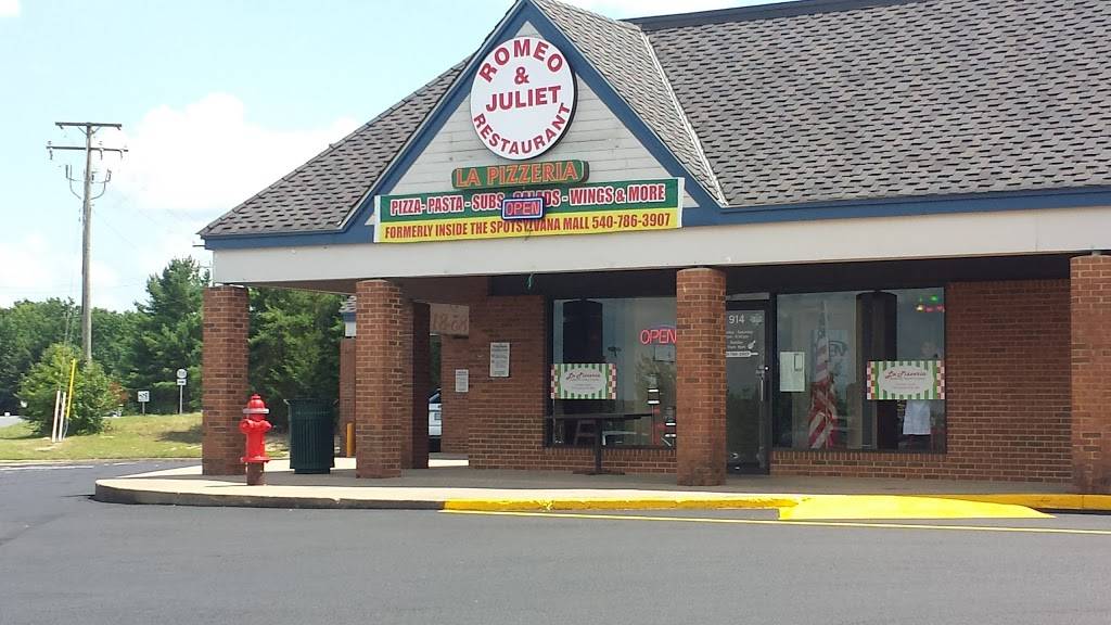 Romeo & Juliet Italian Restaurant | restaurant | 914 Bragg Rd, Fredericksburg, VA 22407, USA | 5407863907 OR +1 540-786-3907
