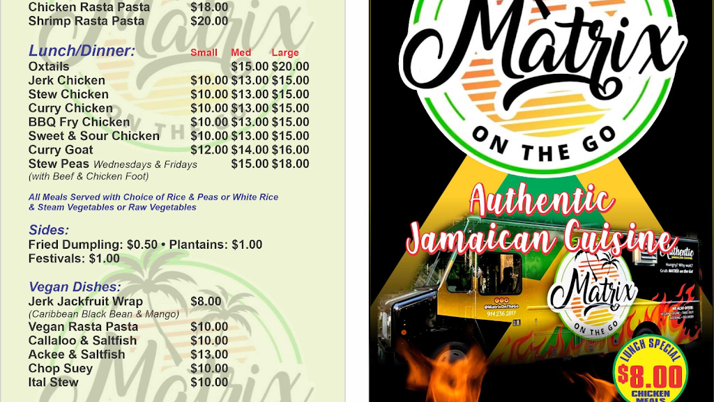 Matrix on the go inc | restaurant | 794 North Ave, New Rochelle, NY 10801, USA | 9142362817 OR +1 914-236-2817