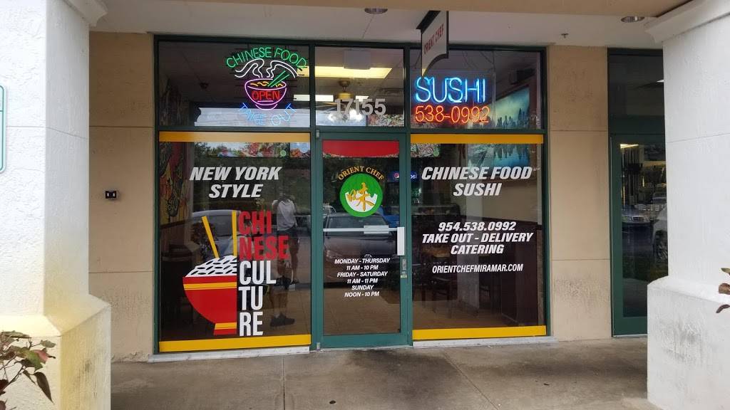 Orient Chef | restaurant | 17155 Miramar Pkwy, Miramar, FL 33027, USA | 9545380992 OR +1 954-538-0992