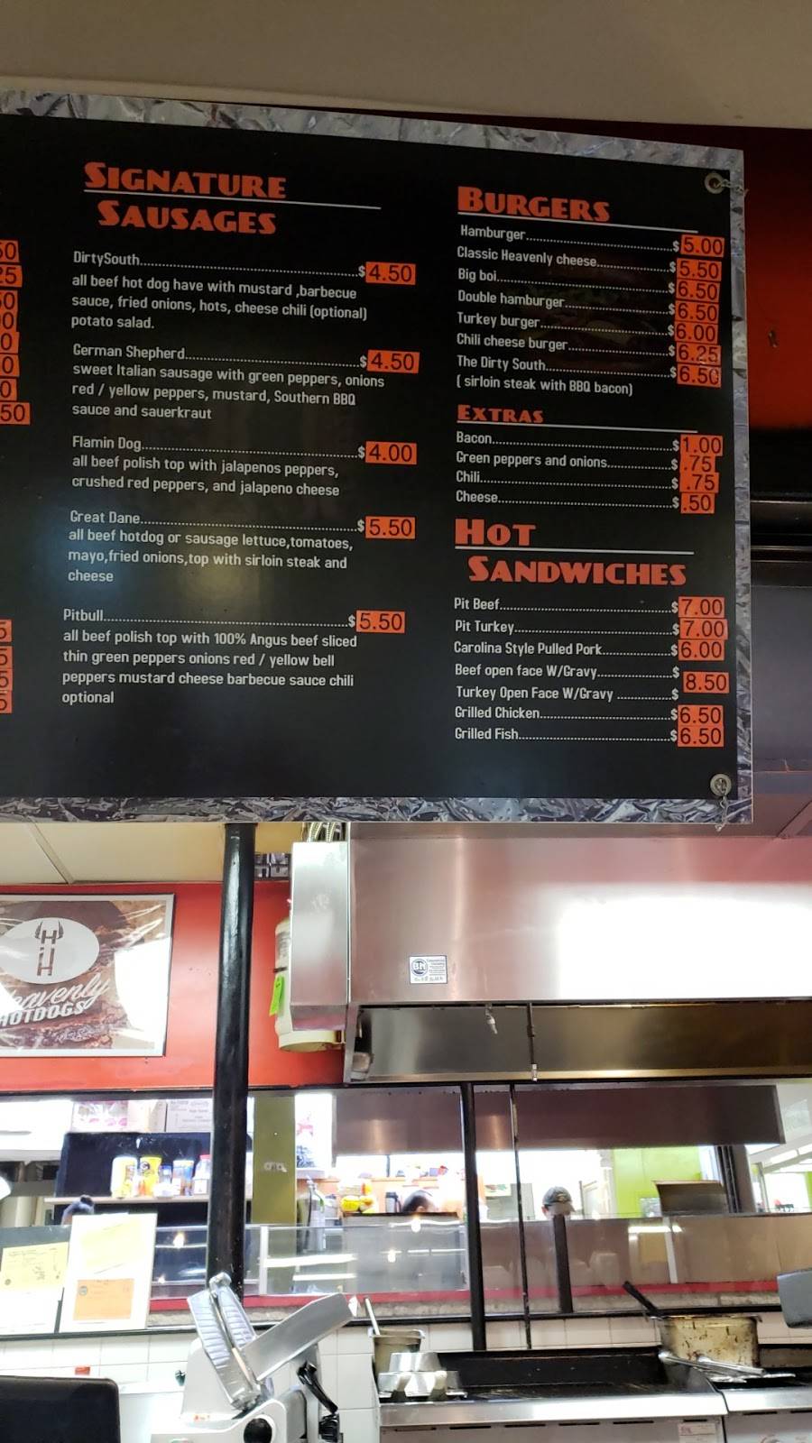 Heavenly Hotdogs | restaurant | 2101-2111 E Monument St, Baltimore, MD 21205, USA | 4108317905 OR +1 410-831-7905