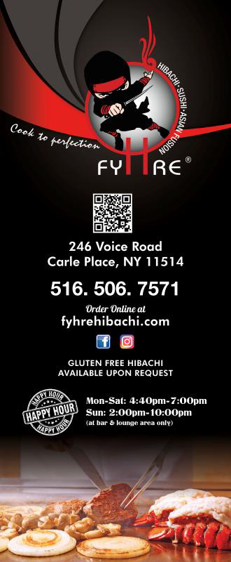 FYHRE Hibachi Sushi Lounge | night club | 246 Voice Rd, Carle Place, NY 11514, USA | 5165067571 OR +1 516-506-7571