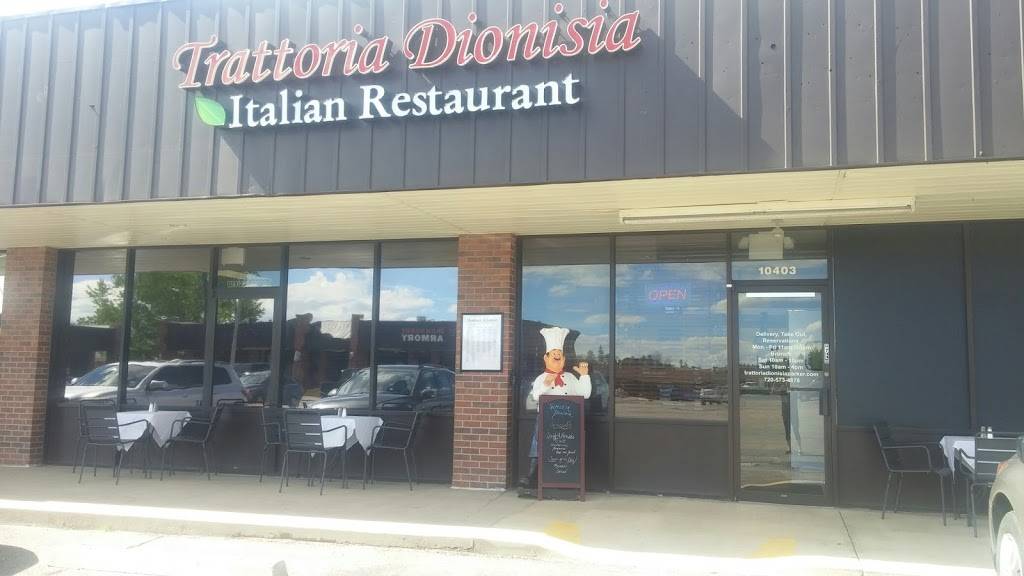 Trattoria Dionisia | restaurant | 10403 N Hwy 83, Parker, CO 80134, USA | 7205734878 OR +1 720-573-4878