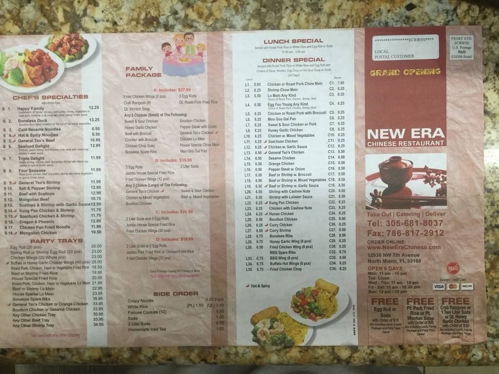 New Era | restaurant | 12938 NW 7th Ave, North Miami, FL 33168, USA | 3056818037 OR +1 305-681-8037