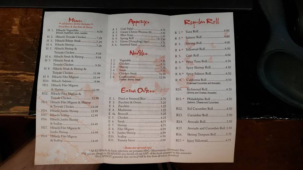 KJ Hibachi | restaurant | 308 S Main St c, Farmville, VA 23901, USA | 4343928269 OR +1 434-392-8269