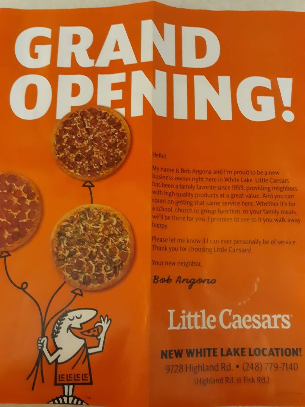 Little Caesars Pizza | meal takeaway | 9278 Highland Rd, White Lake, MI 48383, USA | 2487797140 OR +1 248-779-7140