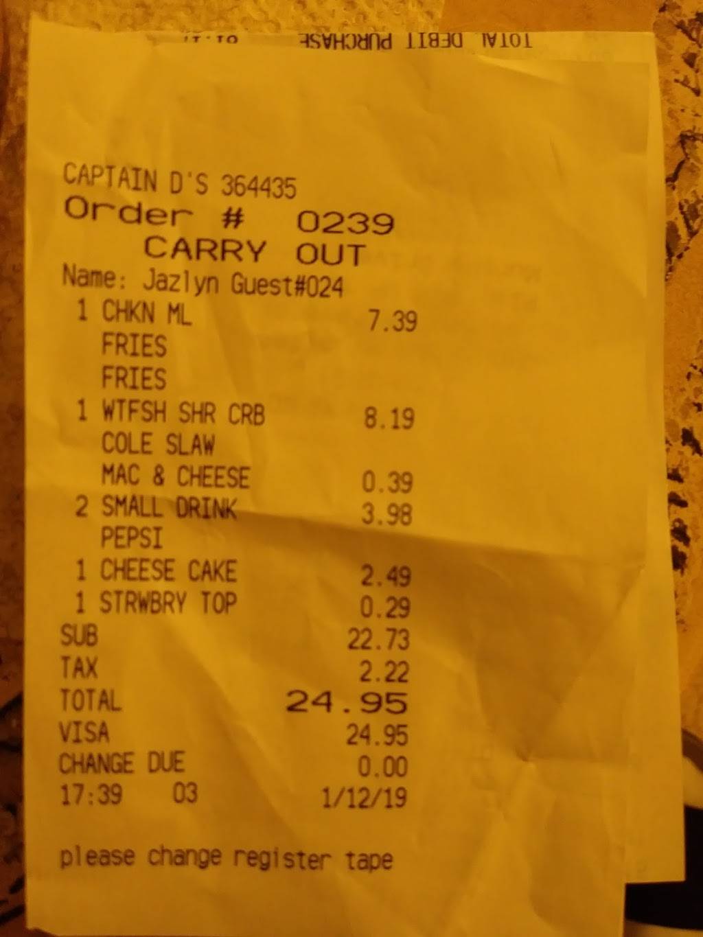 Captain Ds | restaurant | 1761 S Highland Ave, Jackson, TN 38301, USA | 7317362333 OR +1 731-736-2333