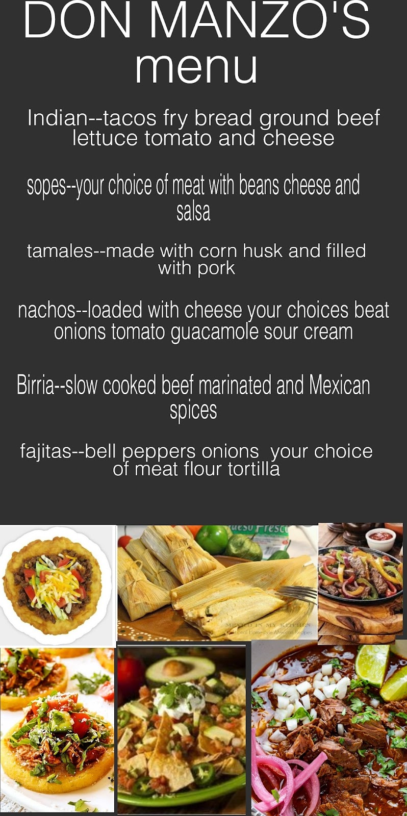 DON MANZO | restaurant | 110 N Wind St, Flandreau, SD 57028, USA | 6059975257 OR +1 605-997-5257