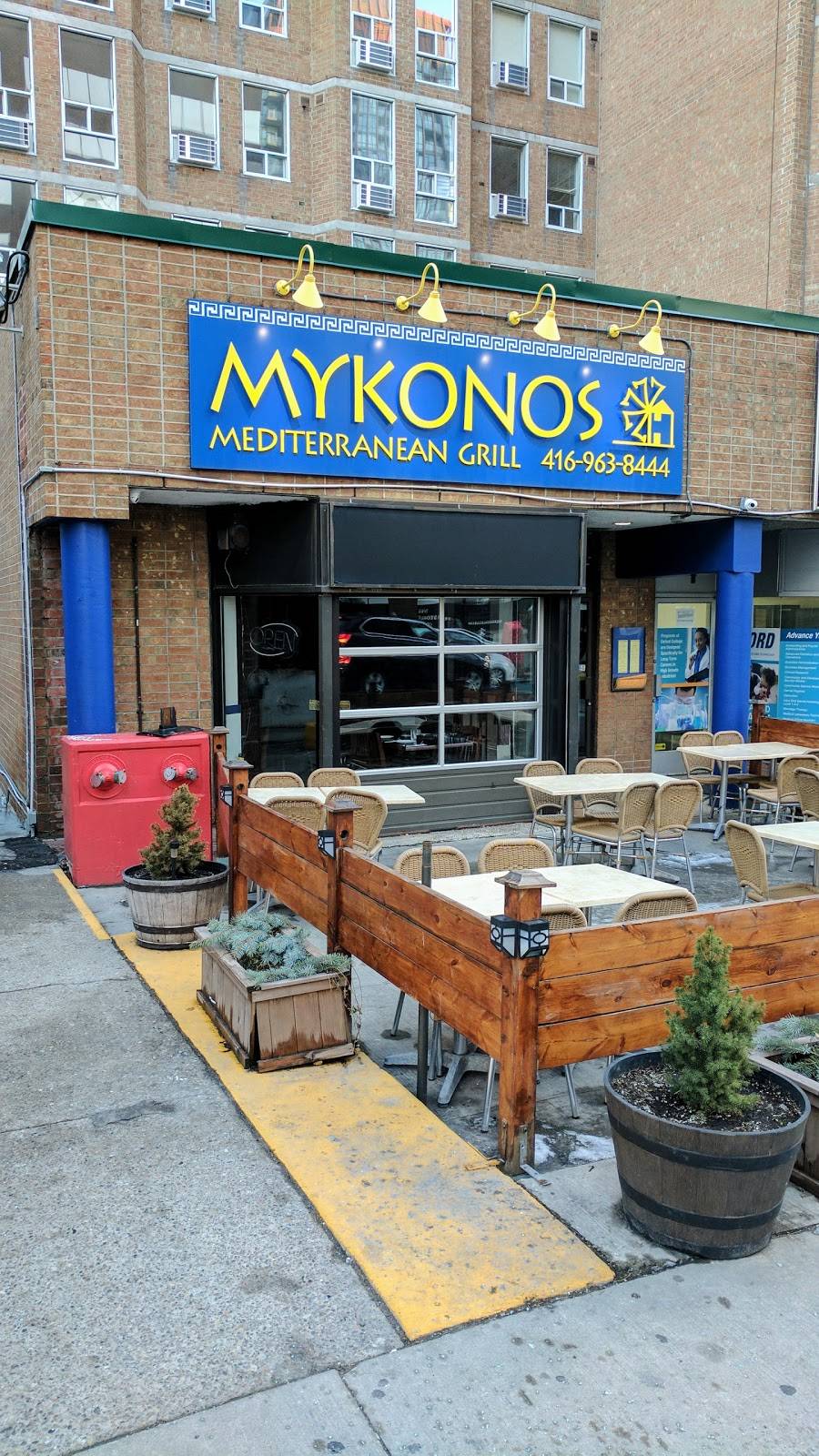 Mykonos Mediterranean Grill | restaurant | 881 Yonge St, Toronto, ON M4W 2H2, Canada | 4169638444 OR +1 416-963-8444