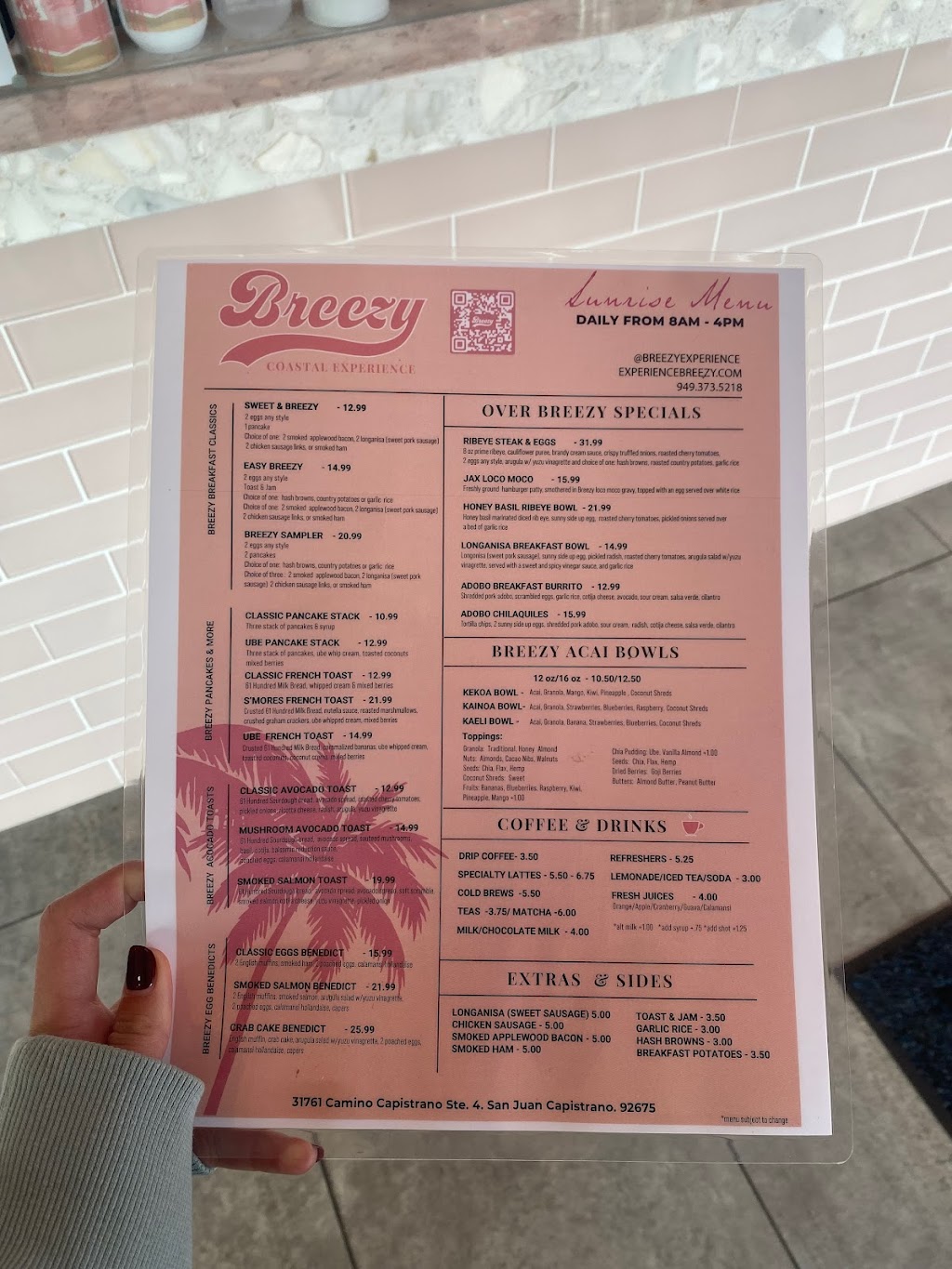 Breezy | restaurant | 31761 Camino Capistrano, San Juan Capistrano, CA 92675, USA | 9493735218 OR +1 949-373-5218