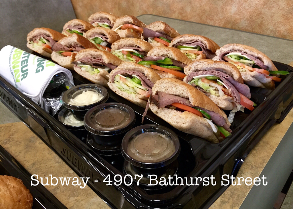 Subway | meal takeaway | 4907 Bathurst St, Toronto, ON M2R 1X8, Canada | 4165129574 OR +1 416-512-9574