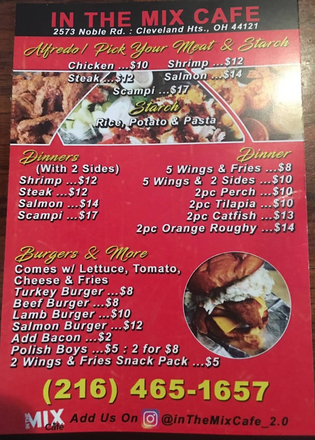 In The Mix Cafe | restaurant | 2573 Noble Rd, Cleveland Heights, OH 44121, USA | 2164651657 OR +1 216-465-1657