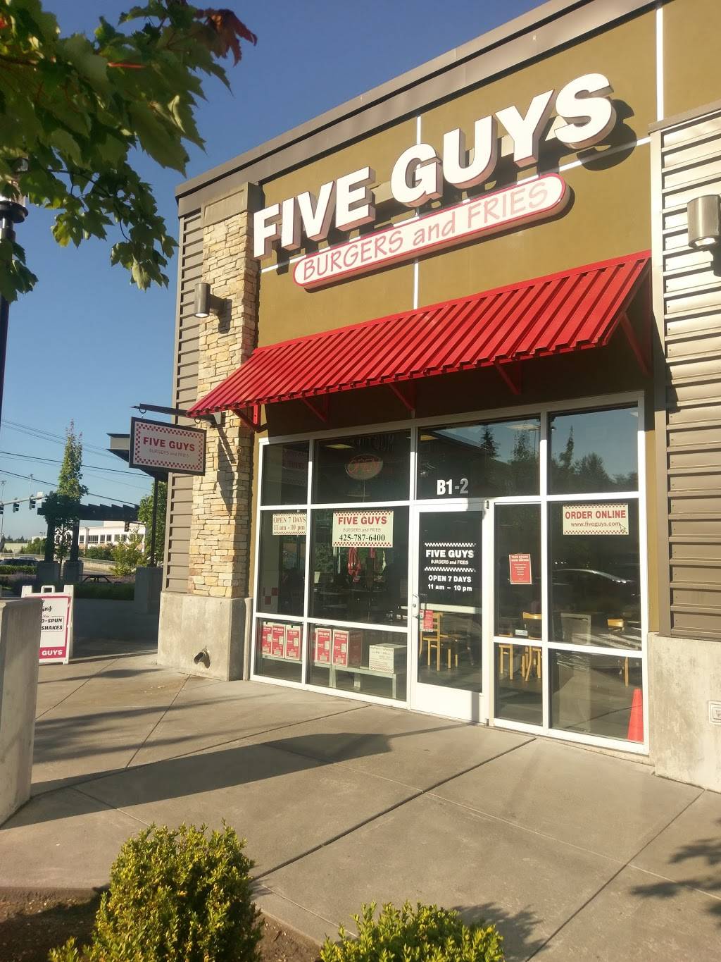 Five Guys | meal takeaway | B, 2902 164th St SW, Lynnwood, WA 98087, USA | 4257876400 OR +1 425-787-6400