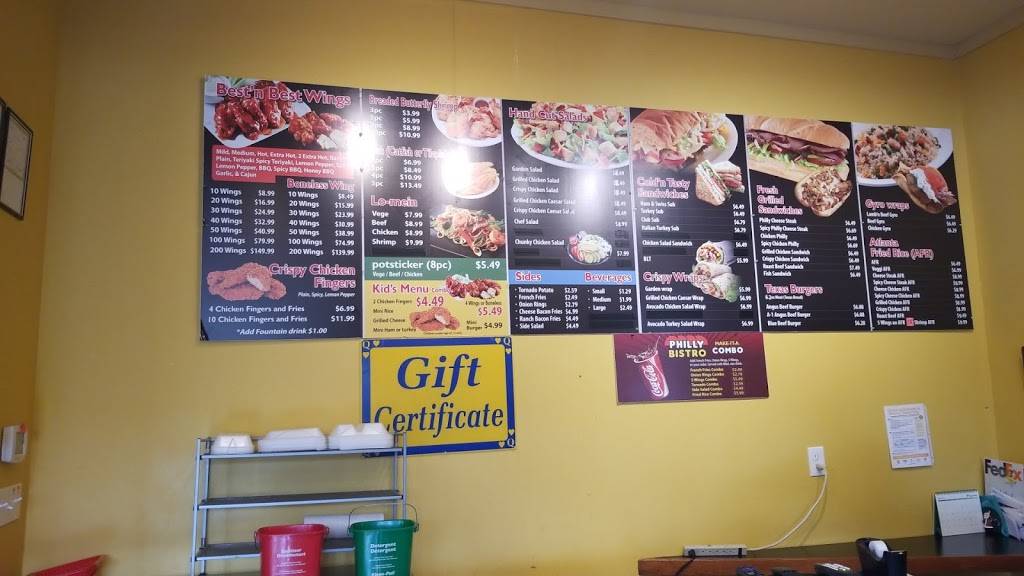 Wings N Philly Bistro | restaurant | Georgia 30519, USA | 7702715672 OR +1 770-271-5672