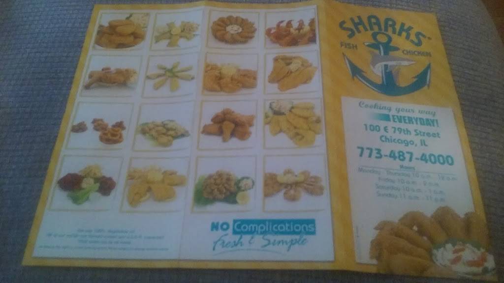 Sharks Fish & Chicken | restaurant | 100 E 79th St, Chicago, IL 60619, USA | 7734874000 OR +1 773-487-4000