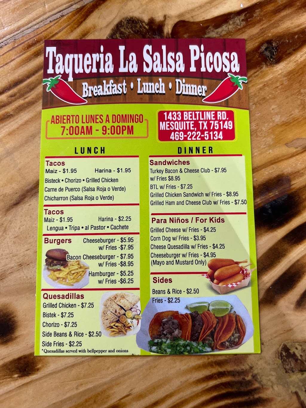 La Salsa Picosa | restaurant | 1433 S Beltline Rd, Mesquite, TX 75149, USA | 4692225134 OR +1 469-222-5134