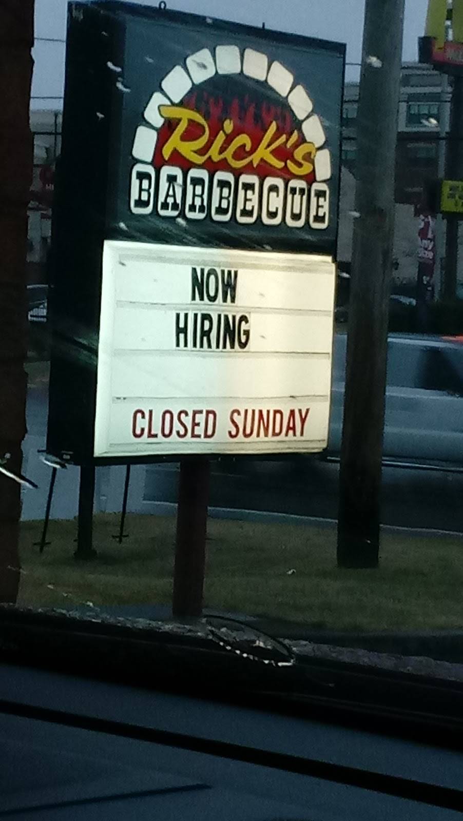 Ricks BBQ | restaurant | 3364 Memorial Blvd, Murfreesboro, TN 37129, USA | 6159071840 OR +1 615-907-1840