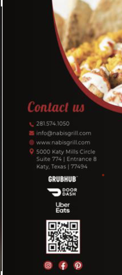 Nabi’s Grill Chicken and Gyro | restaurant | 5000 Katy Mills Cir Suite 744, Katy, TX 77494, USA | 2815741050 OR +1 281-574-1050