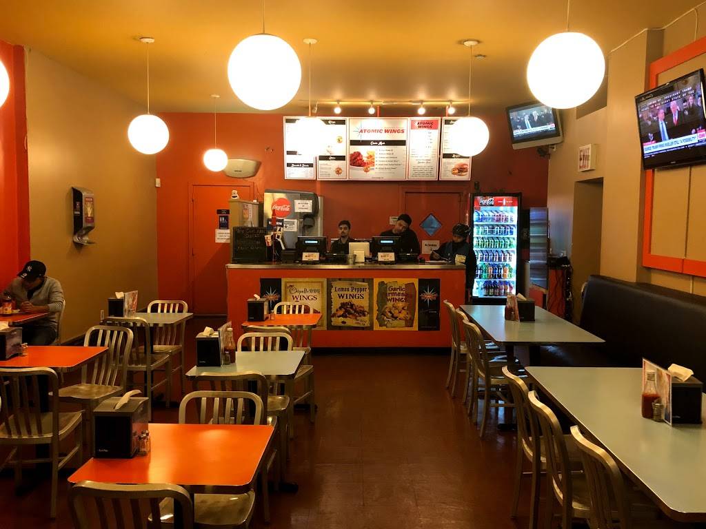 Atomic Wings | restaurant | 2090 Frederick Douglass Blvd, New York, NY 10026, USA | 2126662904 OR +1 212-666-2904