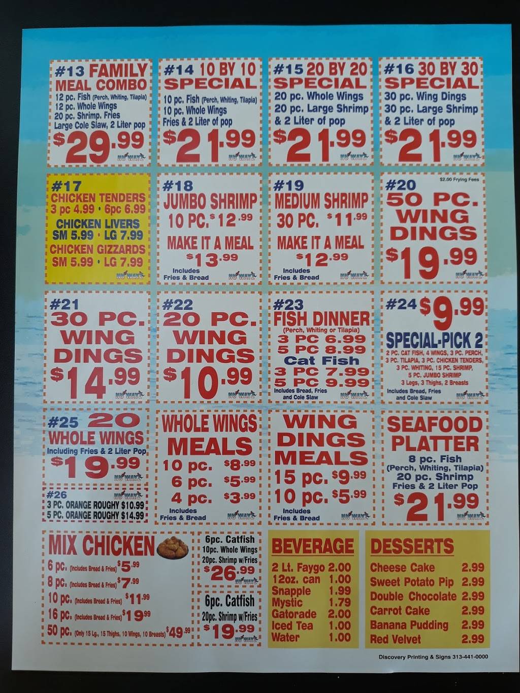 Nu Wayz Fish & Chicken | restaurant | 1800 E Michigan Ave, Ypsilanti, MI 48198, USA | 7345479240 OR +1 734-547-9240