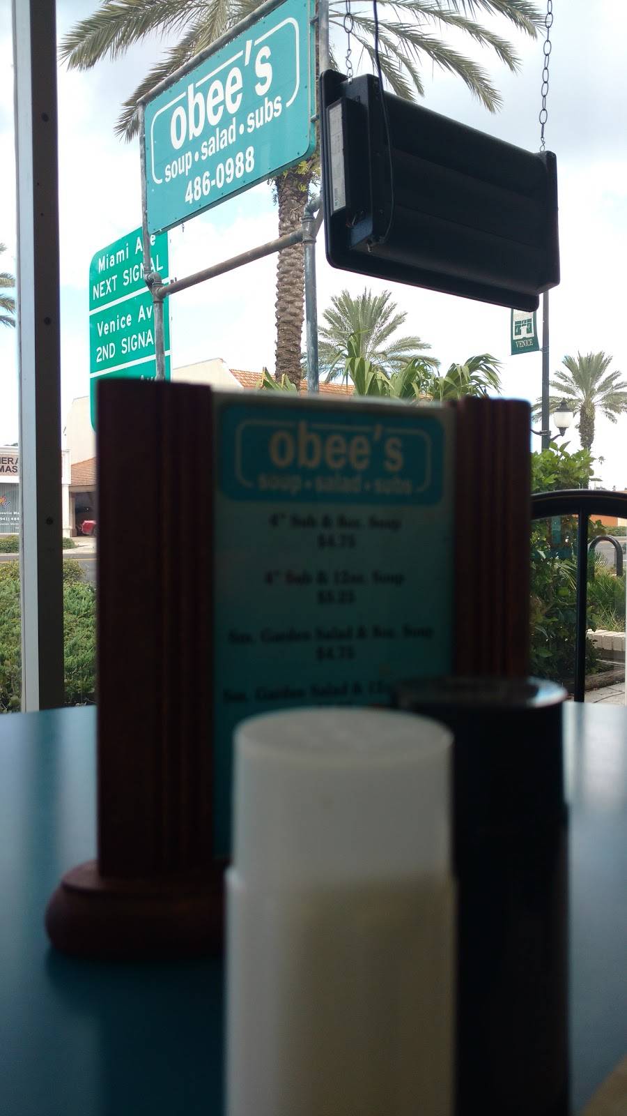 Obees Soup-Salad-Subs | restaurant | 261 N Tamiami Trail, Venice, FL 34285, USA | 9414860988 OR +1 941-486-0988