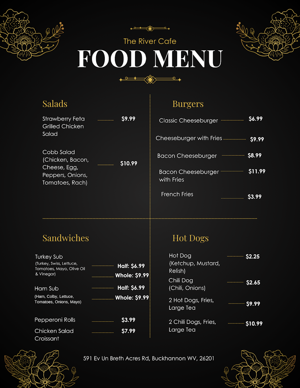 The River Cafe | restaurant | Evun Breth Acres, Buckhannon, WV 26201, USA | 6815333401 OR +1 681-533-3401