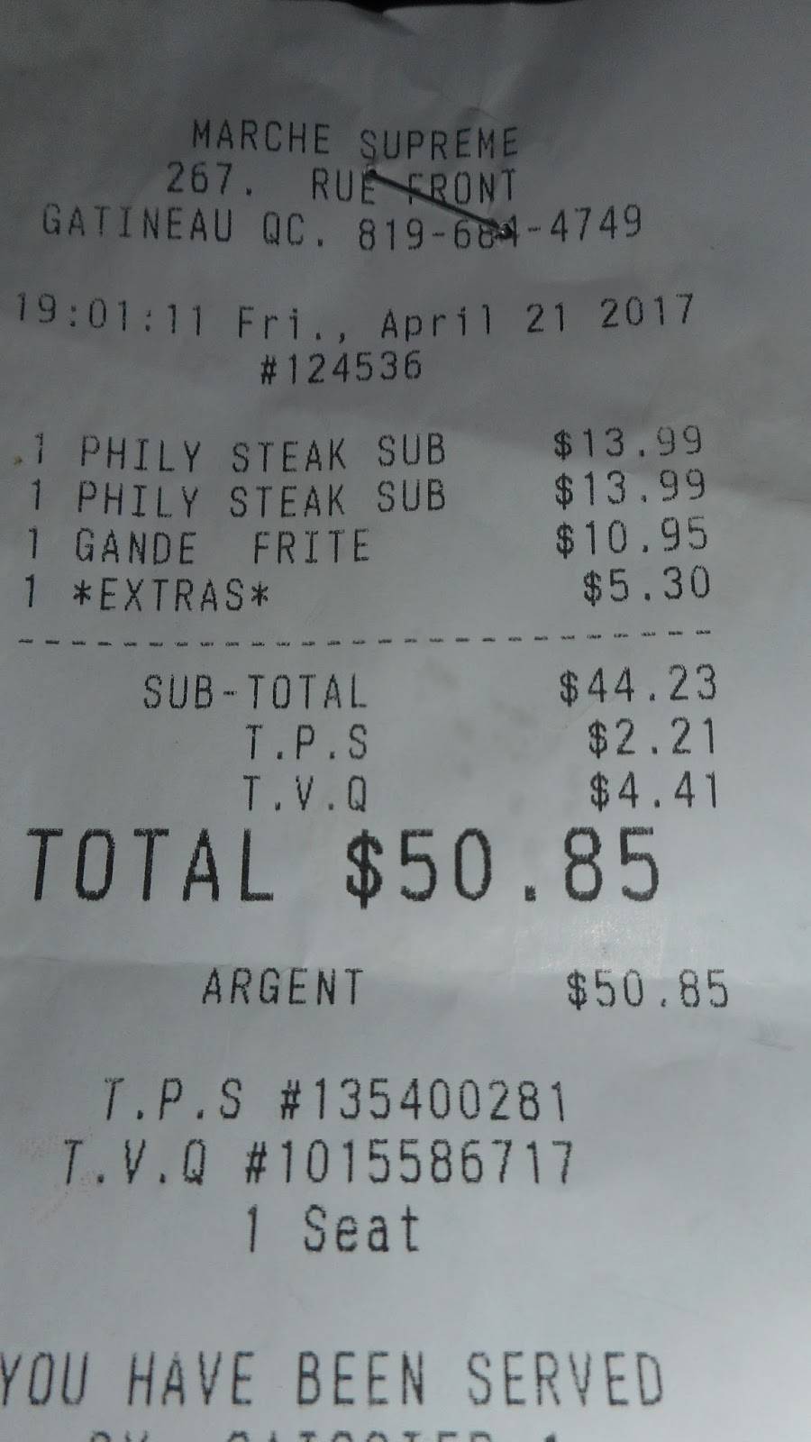 Pizzeria Supreme | restaurant | 267 Rue Front, Gatineau, QC J9H 6Z9, Canada | 8196844749 OR +1 819-684-4749