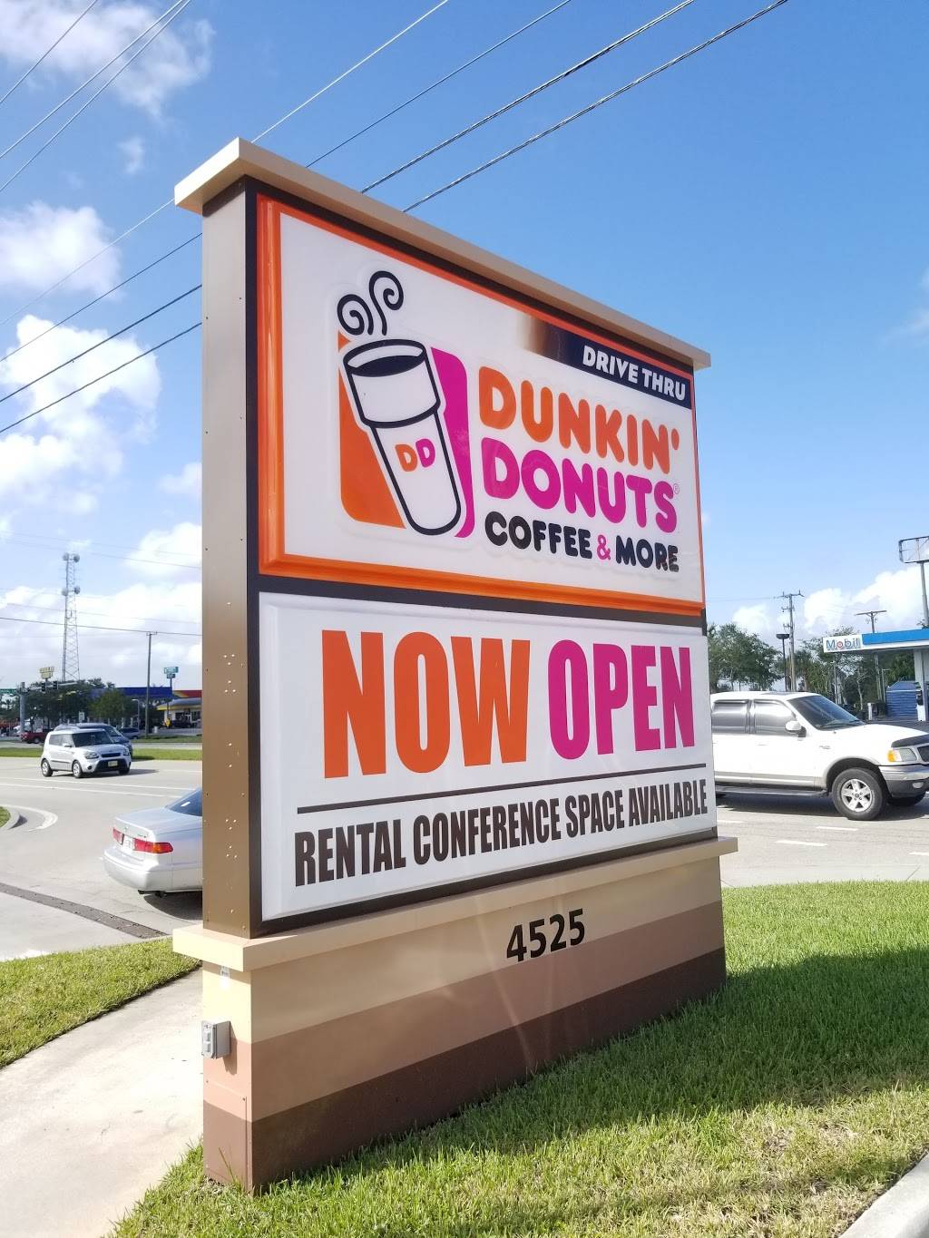 Dunkin | bakery | 4525 W New Haven Ave, Melbourne, FL 32904, USA | 3218313497 OR +1 321-831-3497