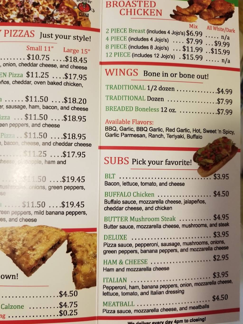 Bolivar Pizza, INC | restaurant | 225 Canal St, Bolivar, OH 44612, USA | 3308741000 OR +1 330-874-1000