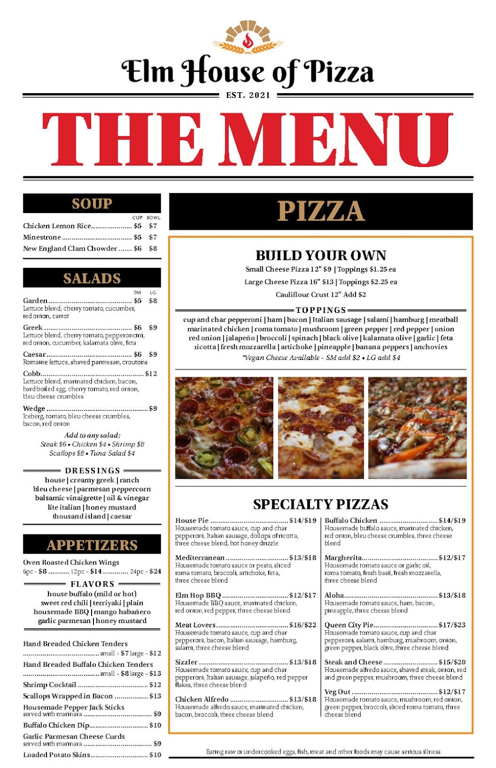 Elm House Of Pizza | restaurant | 102 Elm St, Manchester, NH 03101, USA | 6032325522 OR +1 603-232-5522