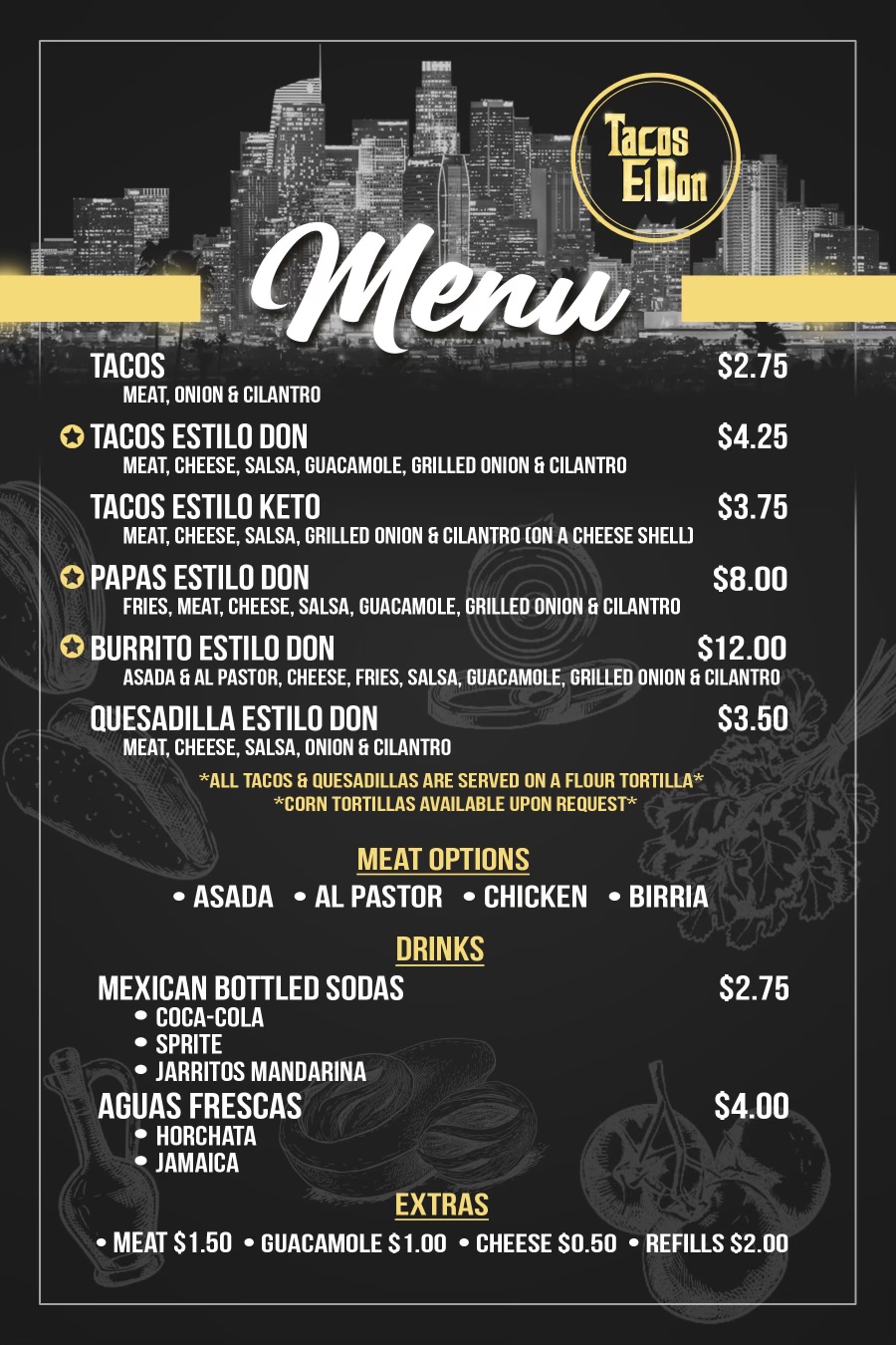 Tacos El Don | restaurant | 11330 Sunburst St, Lake View Terrace, CA 91342, USA | 8182714214 OR +1 818-271-4214