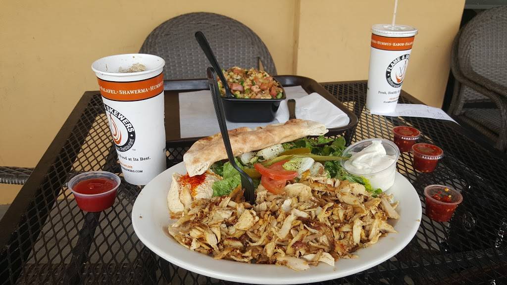 Flame & Skewers Mediterranean Restaurant | restaurant | 5482 California Ave, Bakersfield, CA 93309, USA | 6613281400 OR +1 661-328-1400