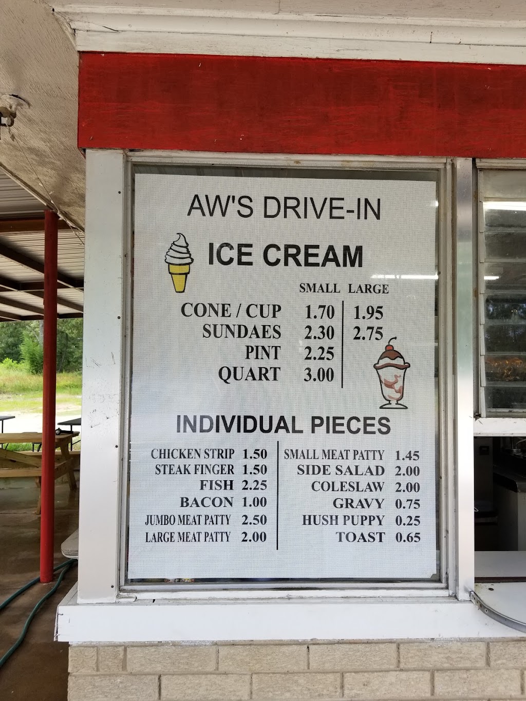 A Ws Drive Inn | restaurant | 13527 LA-28, Deville, LA 71328, USA | 3184665581 OR +1 318-466-5581