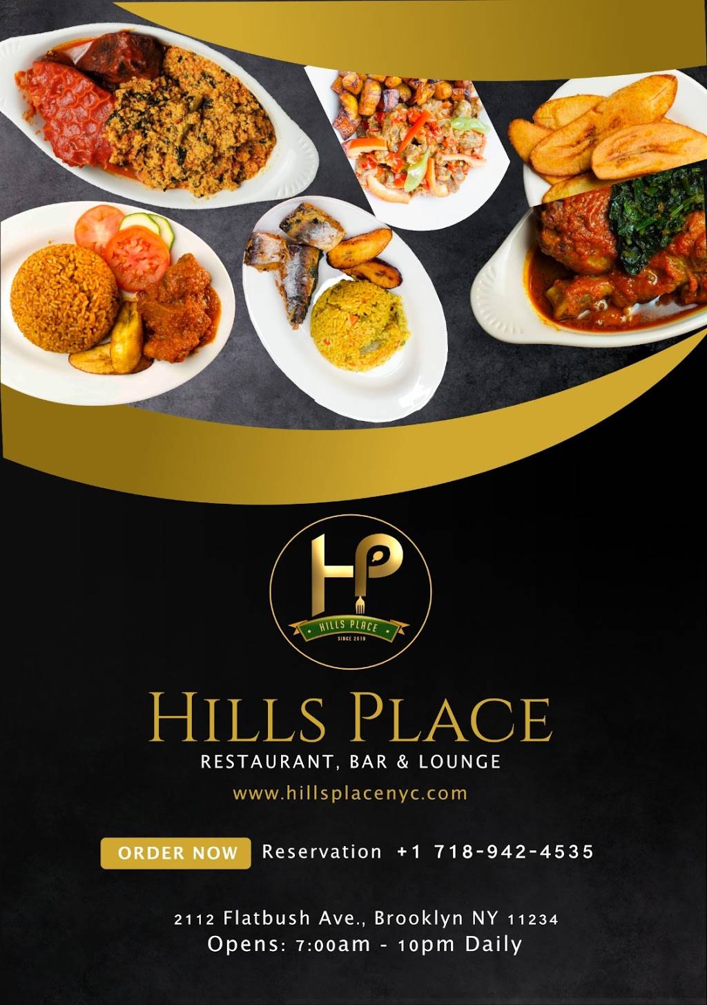 HILLS PLACE RESTAURANT BAR AND LOUNGE | restaurant | 2112 Flatbush Ave, Brooklyn, NY 11234, USA | 7189424535 OR +1 718-942-4535