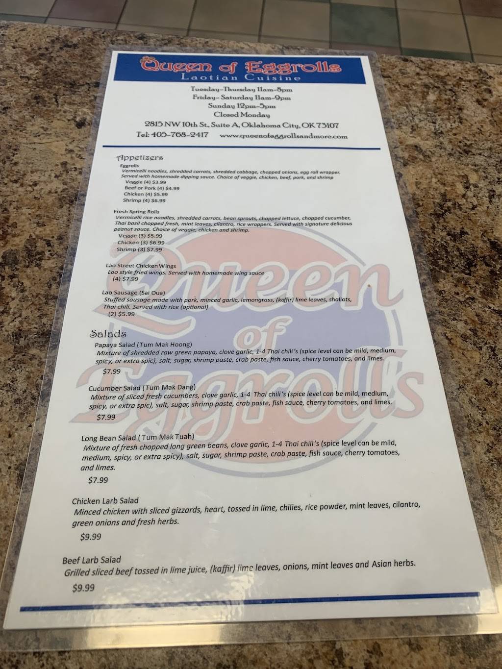 Queen of Eggrolls | restaurant | 2815a NW 10th St, Oklahoma City, OK 73107, USA | 4057682417 OR +1 405-768-2417