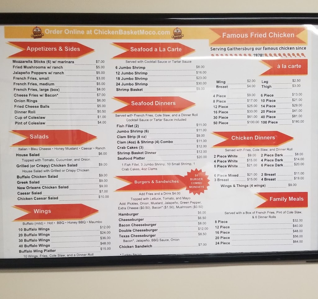 Chicken Basket | restaurant | 30 N Summit Ave, Gaithersburg, MD 20877, USA | 2404774026 OR +1 240-477-4026