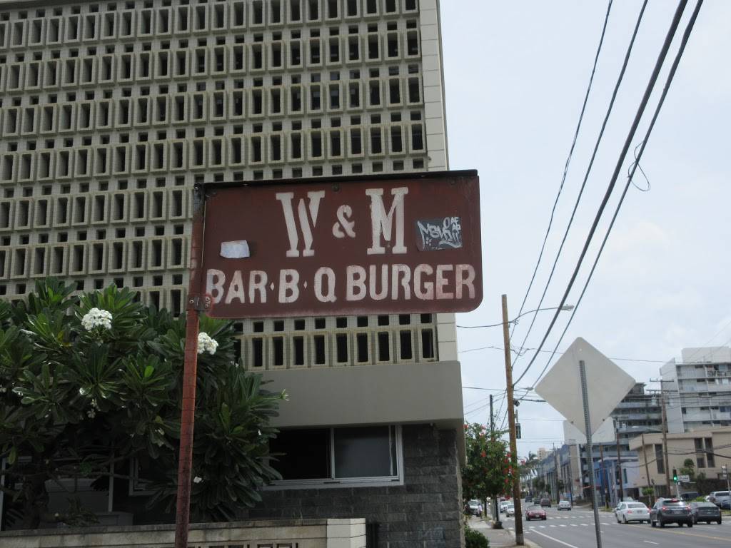 W & M Bar B-Q Burger | restaurant | 3104 Waialae Ave, Honolulu, HI 96816, USA | 8087343350 OR +1 808-734-3350