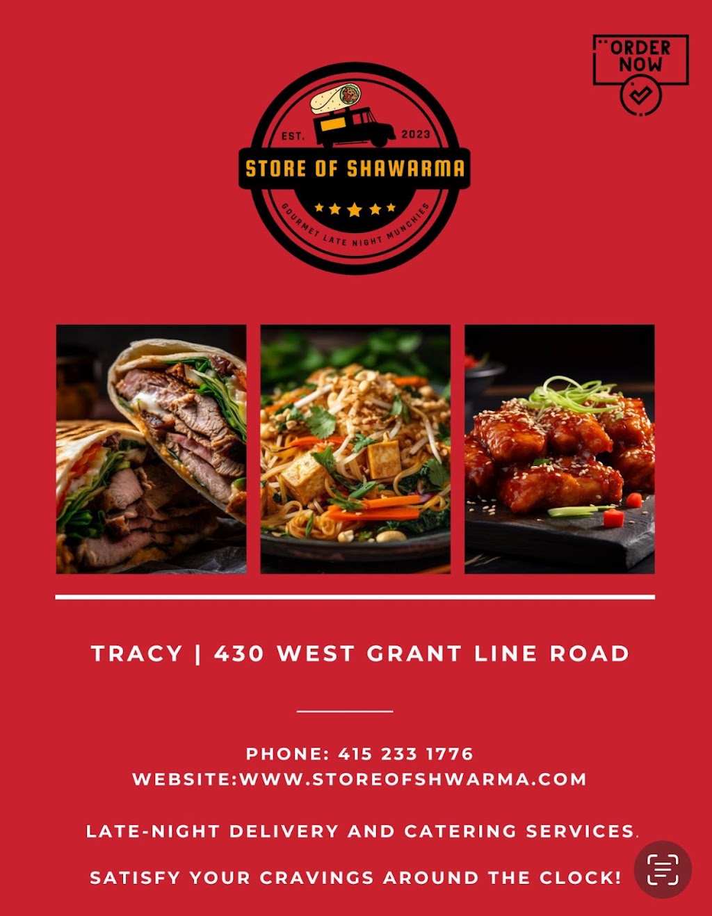 Store Of Shawarma | restaurant | 430 W Grant Line Rd, Tracy, CA 95376, USA | 4152331776 OR +1 415-233-1776