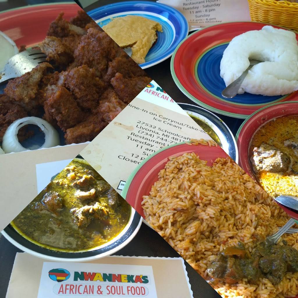 Nwannekas African & Soul Food | restaurant | 27532 Schoolcraft, Livonia, MI 48150, USA | 7347447777 OR +1 734-744-7777